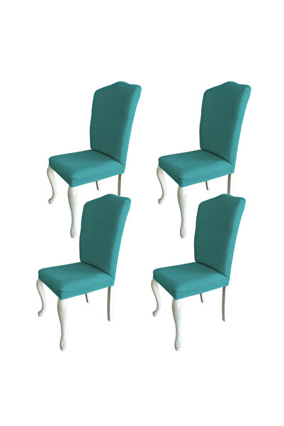 Home 4 Adet Petek Kumaş Avangarde Tipi Sandalye Kılıfı & Sandalye Örtüsü Seti