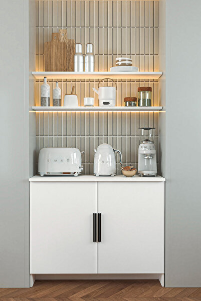 Givayo Mobilya MARCELO LED IŞIKLI KAHVE KÖŞESİ ÇOK AMAÇLI DOLAP