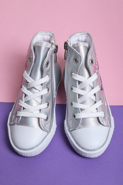 StWenn Kuromi Lighted Lace-Zippered Children's Sports Shoes