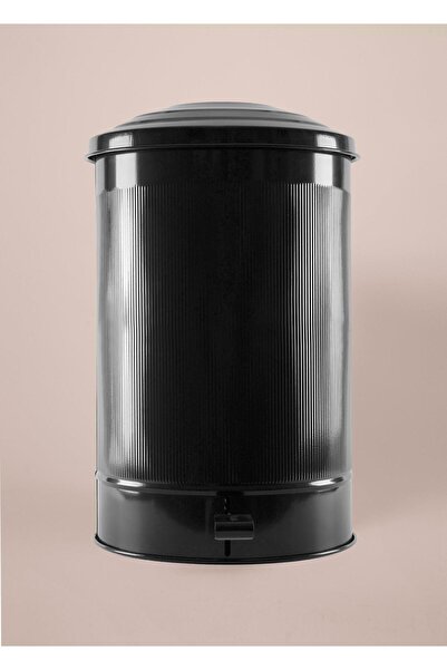 The Mia Stripe Kitchen Trash Can Black 37 Lt