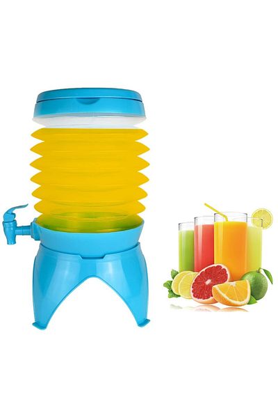 gaman Accordion Camping Water Bucket with 5L Capacity Tap - Fountain, Picnic, Carboy Drink Bottle