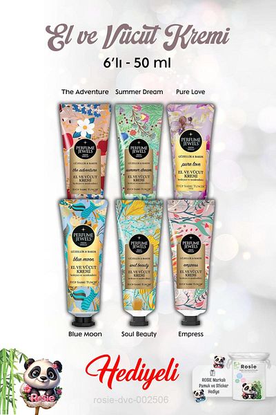 Eyüp Sabri Tuncer Hand Cream 6 Pack 50 ml - Blue Moon, the Adventure, Pure Love, Summer Dream, Empress, Soul Beauty and Rosie