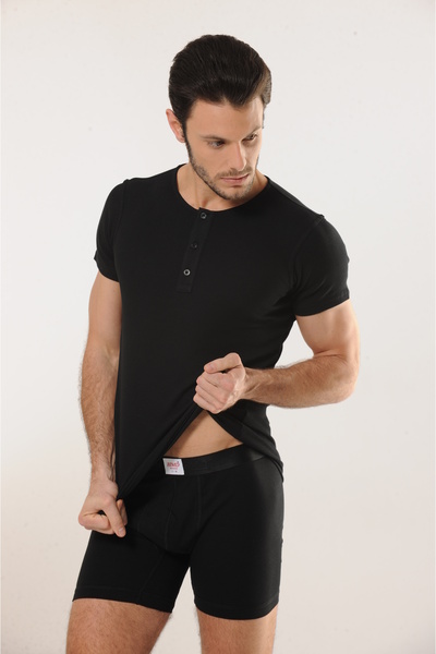 Hmd 3 Men's Short Sleeve Collar Buttoned Men's T-Shirt