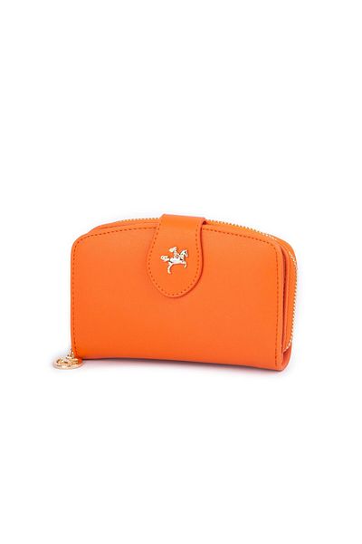 Nas Bag Orange Dona - Women's Multi-Card Compartment Wallet