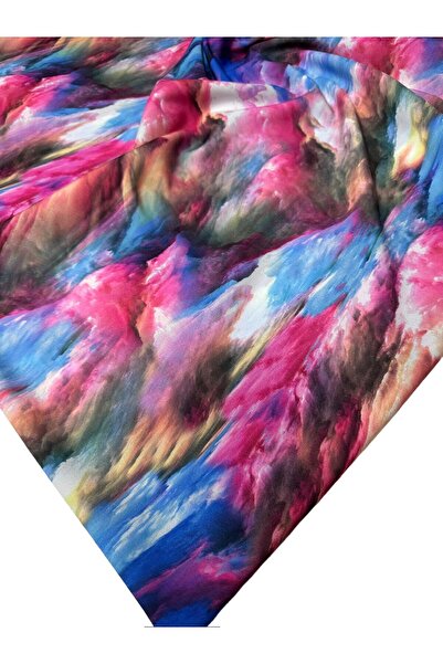 ipekkumaş قميص من قماش الكريب بنمط ملون، يتم بيع منتجنا قطعة واحدة 1 متر