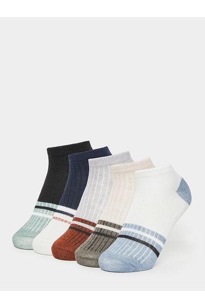 Styli Set of 5 - Striped Detail Crew Socks