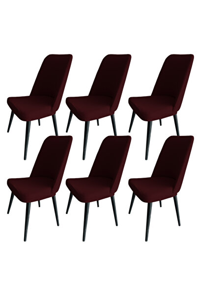 Home 6 Adet Petek Kumaş Gül Tipi Sandalye Kılıfı & Sandalye Örtüsü Seti