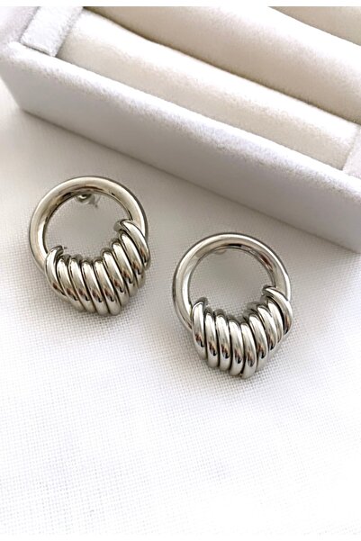 VNS Accessories VIP Seri Tasarım Halka Küpe (3,5 Cm)