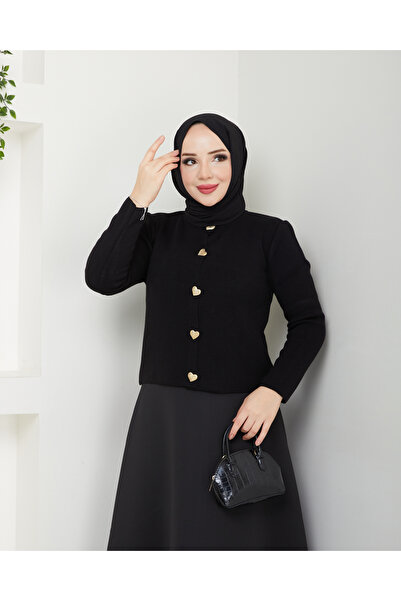 modapark.ist Γυναικεία Καρδιά Πλεκτή Ζακέτα