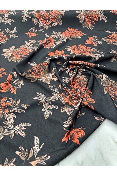 ipekkumaş Çiçek Desen Elbiselik Gömleklik Krep Kumaş Ürünümüz Adet Olarak Sat...