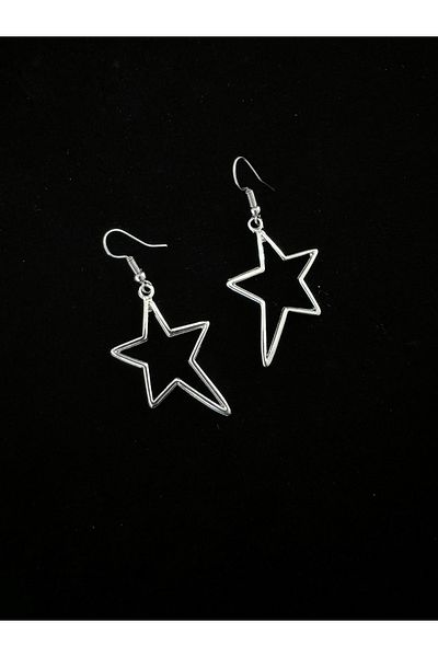 DarkellaStore Y2K Dangle Nickel Star Earrings