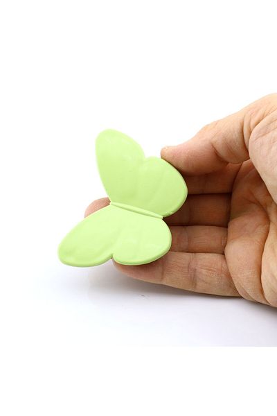 Badem10 Plastic Fluture Verde Camera Copii Fata Baiet Dulap Capac Mobila Sertar Bucatarie 1 Buc Maner Mâner