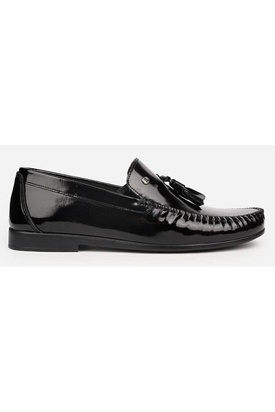 Pierre Cardin 25101 Μαύρα λουστρίνια ανδρικά Loafer casual δερμάτινα παπούτσια