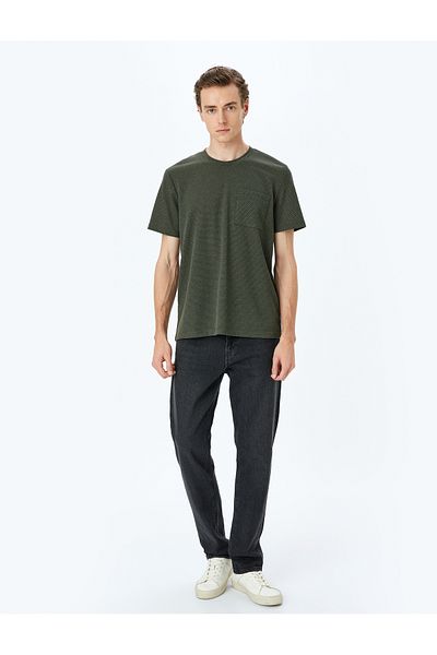 Koton Khaki Short Sleeve T-Shirt