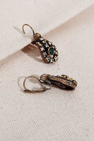 Süspüs Accessories Green Jewelled Authentic Earrings