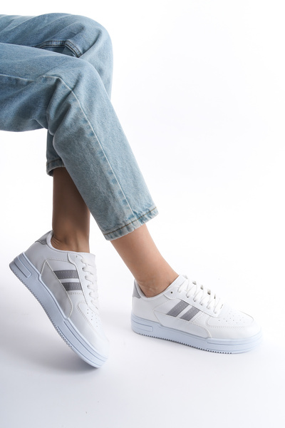 Moda Değirmeni White-Grey Women's Air Sneaker Bg1147-101-0001