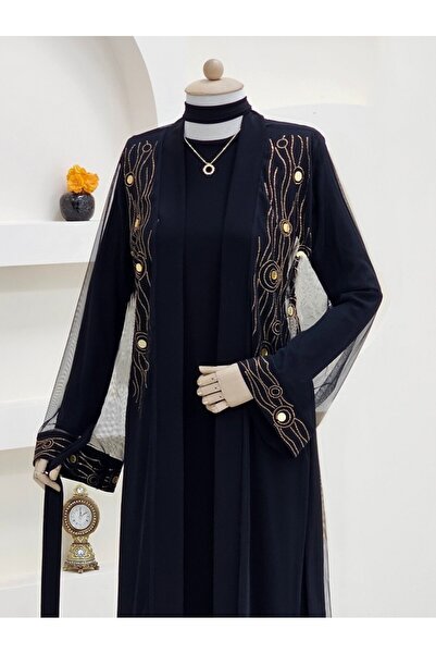 Modamorfo Χάλκινο Abaya με πέτρινη λεπτομέρεια