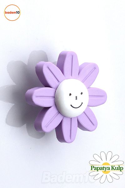 Badem10 Plastic Daisy Liliac Culoare Camera Copii Fata Baiet Dulap Mobilier Sertar Bucatarie 1 Buc Maner Mâner