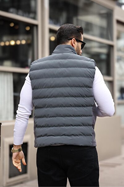 inpool Ανδρικό καπιτονέ πουπουλένιο γιλέκο - Standard-Fit, 3 τσέπες, USE2419