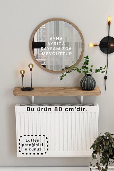 TALAŞTOZUM Atlantik Çam Petek Üstü Uçan Raf & Dresuar Duvar Montajsız Kalın K...