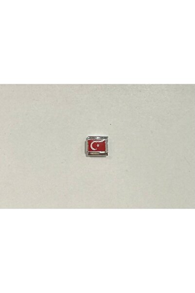C&On Design Paslanmaz Çelik Italyan Bileklik Charm Türk Bayrağı Charmı