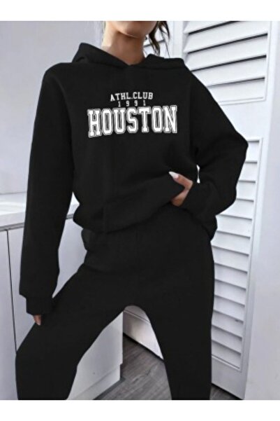 zeag Tracksuit Set Houston Printed Set Sweatshirt Rubber Leg Hooded
