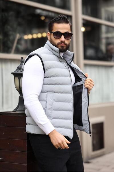 inpool Καπιτονέ φουσκωτό γιλέκο καπιτονέ - όρθιο γιακά, διπλή ραφή 24USE2478