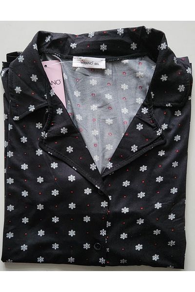 Mirano Milan Battal Size Buttoned Mother Pajamas Set 9600