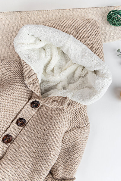 Babymod Knitwear Knitted Welsoft Lined Hooded Winter Baby Rompers