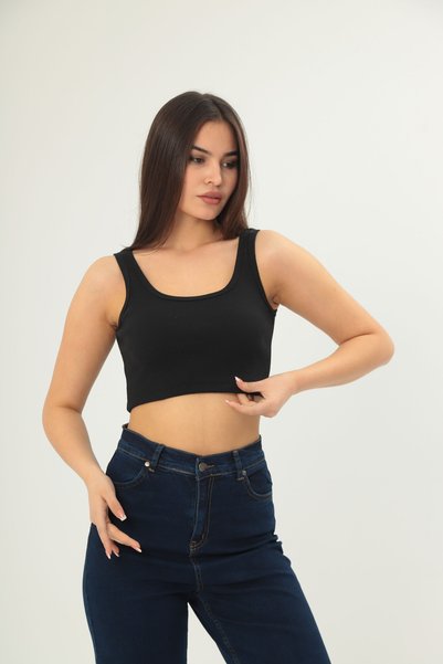 FR Franco Renzo Women's Strappy Crop Top Blouse