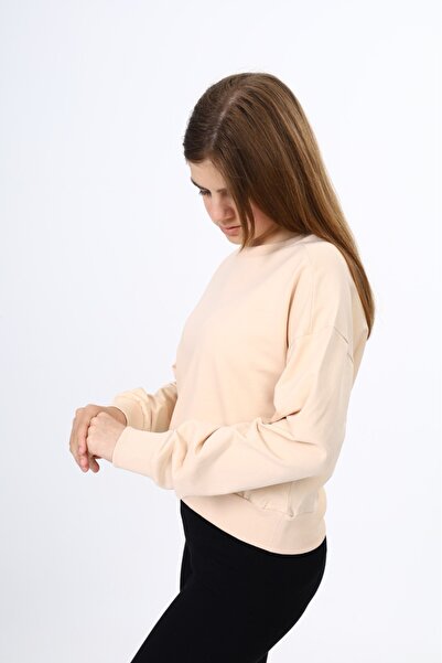 Toontoy Girls' Off-Shoulder Gauze School Sweatshirt