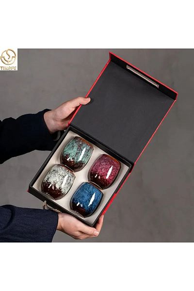 Choice 1 Set 175ml Ceramic Coffee Mugs Teacup Porcelain Expresso Cup Home Creative Tea Cup Set Box Package