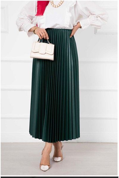 HEDİYE GİYİM 0008 Model Leather Plush Skirt
