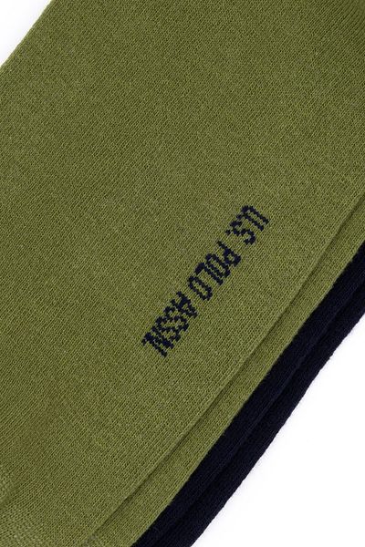 U.S. Polo Assn. Комплект мъжки чорапи в цвят каки - 2 части JACK