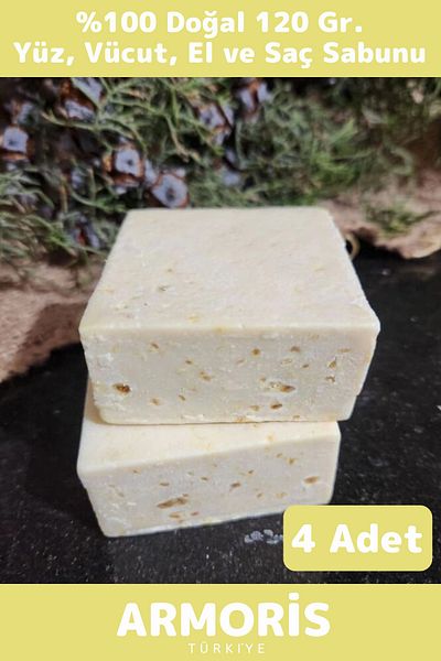 Armoris New Fragrant Pure 100% Natural Hand Face Hair Body Skin Original Herbal Lemon Soap 120g - 4 Pcs
