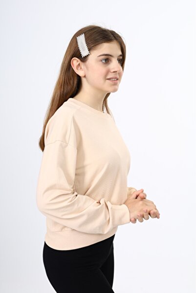 Toontoy Girls' Off-Shoulder Gauze School Sweatshirt