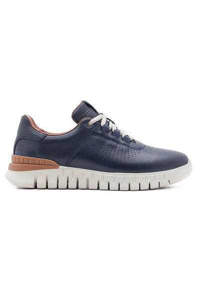 Barmea Pantofi de mers sport pentru bărbați 2405 bleumarin - piele naturală