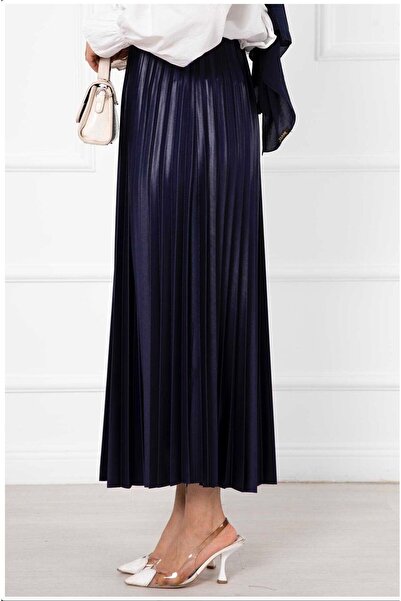 HEDİYE GİYİM 0008 Model Fusta Pliș din piele