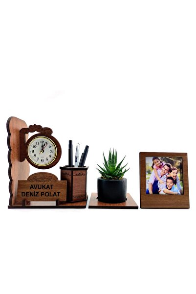 Genel Markalar Kişiye Özel Ahşap Masa İsimlik Seti