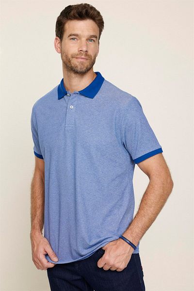 Tudors Ανδρικό μπλουζάκι με γιακά Polo Classic Fit απλό βαμβακερό πικέ Navy Blue