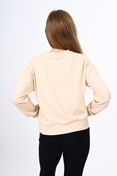 Toontoy Girls' Off-Shoulder Gauze School Sweatshirt