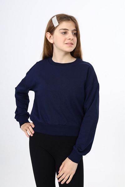 Toontoy Girls' Off-Shoulder Gauze School Sweatshirt