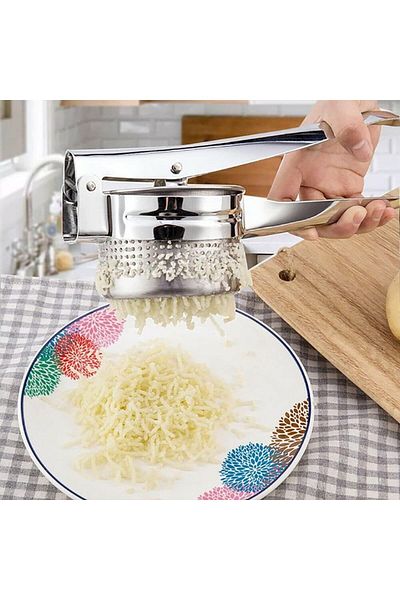 Ekostem Stainless Steel Potato Press- Potato Masher, Manual Juicer, Masher