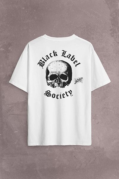 Kendim Seçtim Μπλουζάκι Unisex Μπλουζάκι με μαύρη ετικέτα Socıety Anarchy πίσω μπροστά