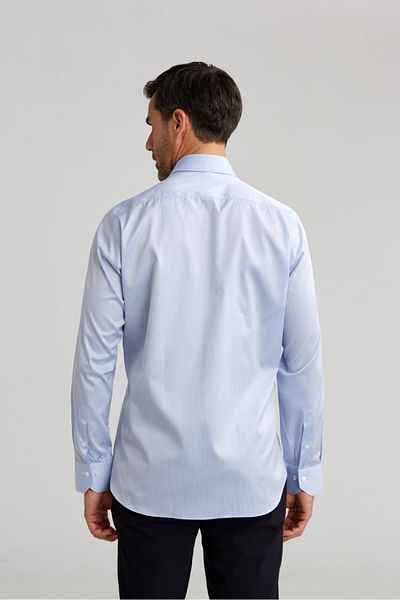 Bisse Platinum Regular Fit Long Sleeve Blue Men's Shirt