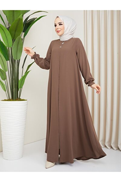 Zeynep Tesettür Mevlana Model - Kahve Rengi