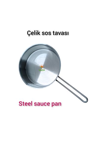 SAFİR ÇAY KAZANLARI 430 Quality Steel Sauce Pan - 20 cm Size, Biggest Size