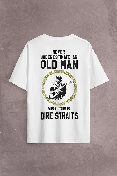 Kendim Seçtim Μπλουζάκι μεγάλου μεγέθους Unisex με στάμπα David Mark Knopfler πίσω μπροστά