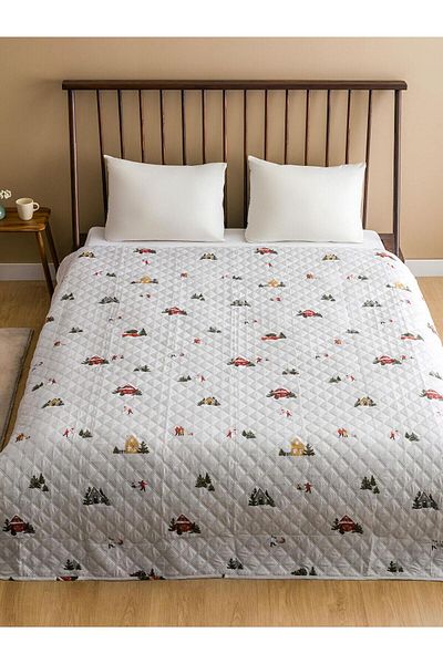 LC Waikiki Lcw Home New Year Themed Double Bedspread 200X220 cm (W4)