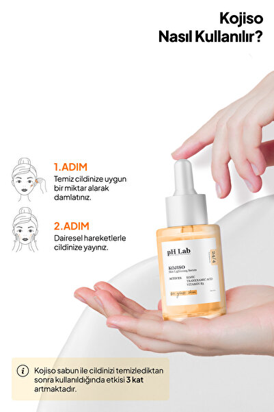 Ph Lab Phlab Kojiso Kojic Asit Serumu, Zerdeçal Ve Kojik Asit Etkisi Ile Leke Karşıtı Serum